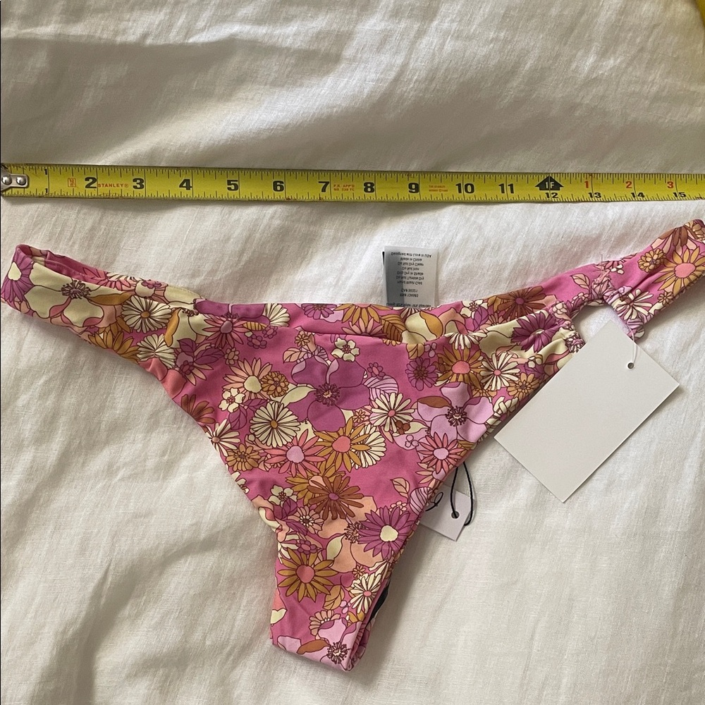 For Love And Lemons Pink Floral Bikini Bottom